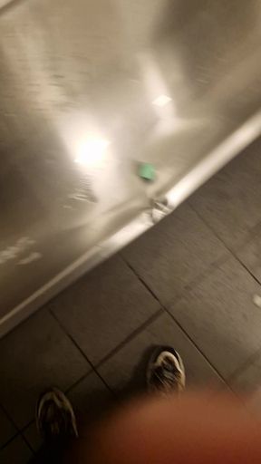 At Electronic music dance club, Oslo City Center: CAUGHT! It&#039;s a great kick wanking &amp; flashing my big cock by the urinals