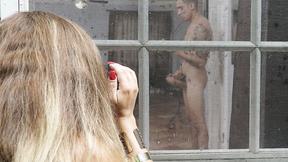 ”Chubby MOMMY Peeping On A Jerking Off Boy”