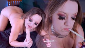Doggystyle Smoking Dildo Sucking