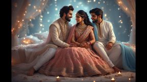 Indian newly married wife sharing