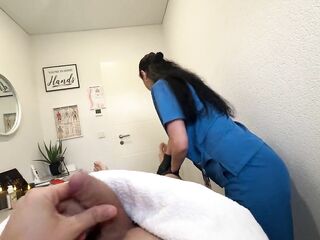 He Gets Caught Jerking During Massage