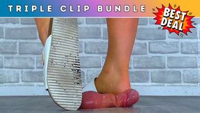 Goddess Amber - Punishing Your Cock & Balls Under My Dirty Birkenstock Sandals (D77) - Triple Bundle 1