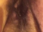 Hairy Mature MILF Clit Labia Pumping BBW (sorry for bad camera work)