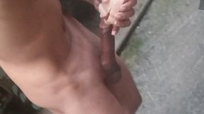 Outside the rental room, I was naked and fucked the silicone doll