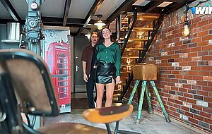 Eva soda, a bound cuckold watches his lecherous girlfriend slut fucked and filmed  treason