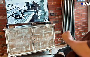 Eva soda, a bound cuckold watches his lecherous girlfriend slut fucked and filmed  treason