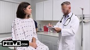 Naughty Teen Dharma Jones Rides the Doctor's Big &mdash;  Fat Dick to Cure Her Back Ache - Pervz