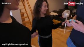 College Babes Invite Stranger for a Steamy Threesome Experience