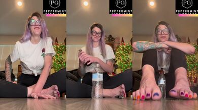 Tall Amazon Goddess Chugs Water Then Takes a Bong Hit Like a Boss