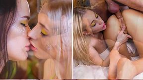 Sizzling Jacuzzi threesome with naughty amateurs!