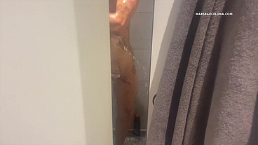 Gay cruising in the gym shower with cumshots