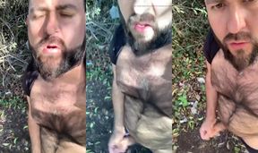 Outdoor Bear Handjob