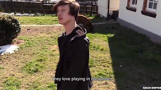 Hot Twink Riding Raw in Czech POV Trailer!