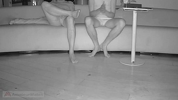Horny son seduces his stepdad, caught on night vision cam - part 1