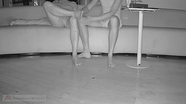 Horny son seduces his stepdad, caught on night vision cam - part 1