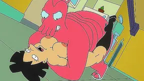 Amy Wong and Zoidberg debauchery with massive creampie