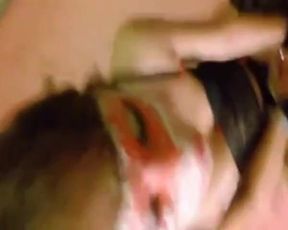 Pipe et éjac faciale pour une beurette française