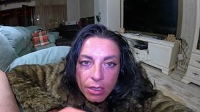 Deep-throat,masturbating and Cum Play with a Fur-coat 281