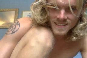 Platinum-blonde youngster Flashing His fuck-stick In Live