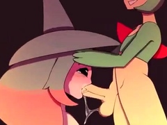 Hatterene and Gardevoir [shinki (artist)]