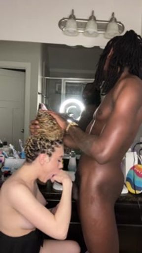 Snowbunny sucking a BBC