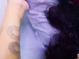 The sex chakra penetrated the room; this guy couldn't resist and screwed her unshaved little cunt.