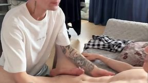 I fuck my cute stepbrother in the mouth