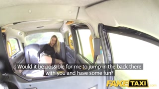 Fake Taxi Sexy Holland lady with short skirt and stockings