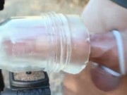 Intense Moaning Orgasm - Guy Dirty Talking And Fucking FlashLight