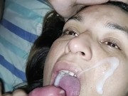 Facial y traga leche