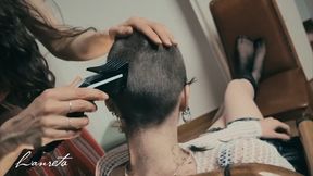Head Shaving Visit To A Friend