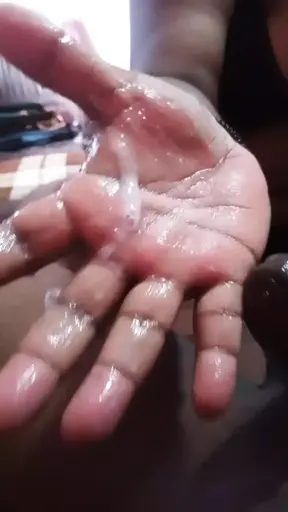 Handjob cumshot of sri lankan couple .