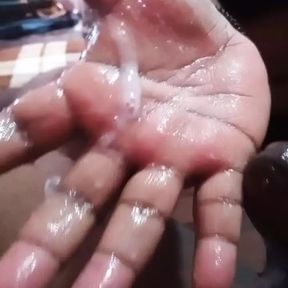 Handjob cumshot of sri lankan couple .