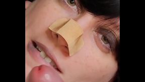 2nd Swallow! Got My Mouth Filled While Wearing My Cute Onesie