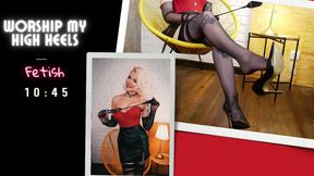 Worship my high heels. Shoe fetish. JOI – masturbation instructions