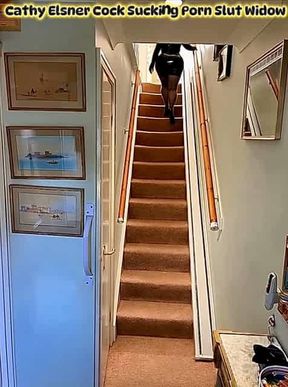 Cathy Shiny Plastic PVC Very Tight Skirt High Heels Stockings Slut Granny Fetish Porn Slut Costume Clothing Stretched Around Cathy’s Shapely Arse Video With Cathy Filmed At Home Walking Up Her Stairs in Her Very Tight Shiny Plastic PVC Slut Dress