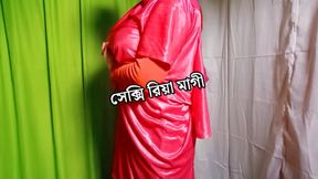Beautiful village woman enjoying with men on the bus