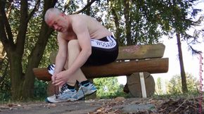 Break in pantyhose on the bike ride 3 ** Dressing **
