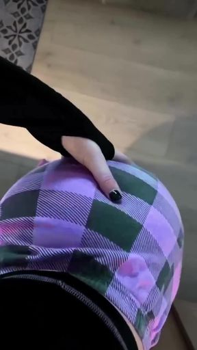 Asian teen with bubble butt gets her big ass slapped
