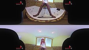 Clothed Shower With Hard Nipples And Upskirt
