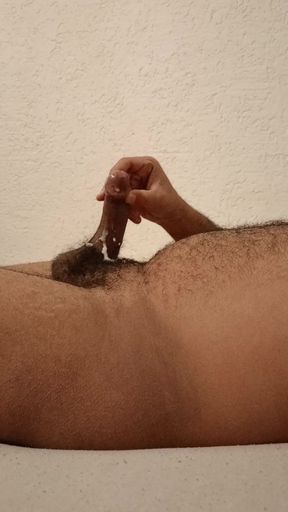 Soft jerk of a pretty brown cock