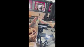 Strap On Stories -Pegging -Slut Puppet caged & Slut Hole Pumped hard until he Erupts  front POV