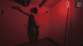 Bondage overnight isolation and chastity (1st night), she tease me with audio messages inside my hood, i cant cum anymore until i earn again the privilege