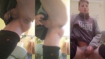 A large, sagging, fleshy sphincter is suctioned to the floor