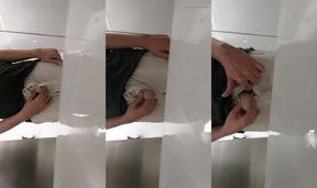 Pissing and Stroking at a Urinal