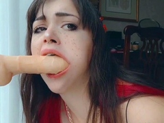 Sexy teen ebony solo toy masturbation