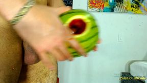 fucking a watermelon until i cum inside it - camilo brown