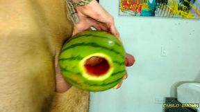 fucking a watermelon until i cum inside it - camilo brown