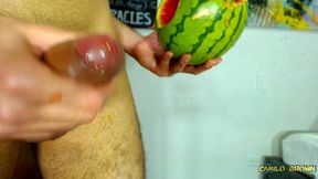fucking a watermelon until i cum inside it - camilo brown