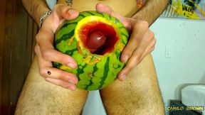 fucking a watermelon until i cum inside it - camilo brown